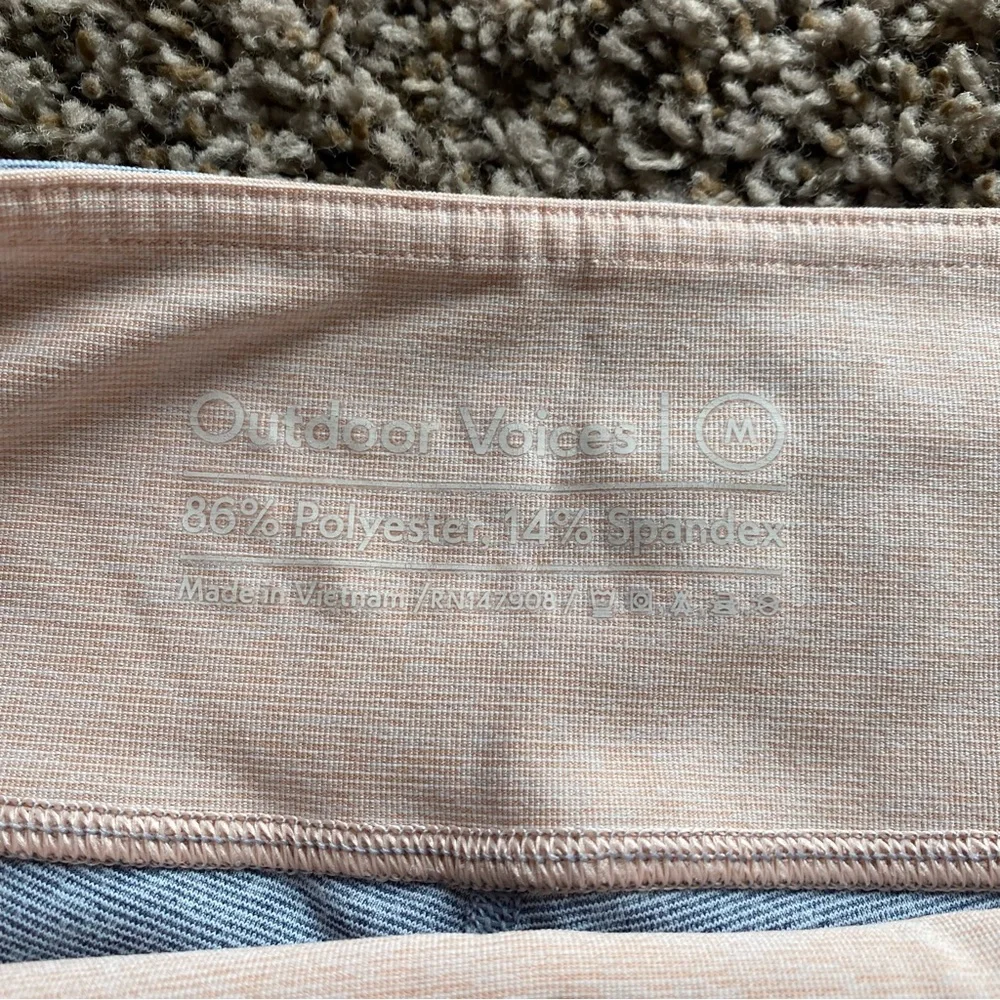 Outdoor Voices 7/8 Springs Athletic Leggings in Lake Dove Rose Quartz EUC Medium